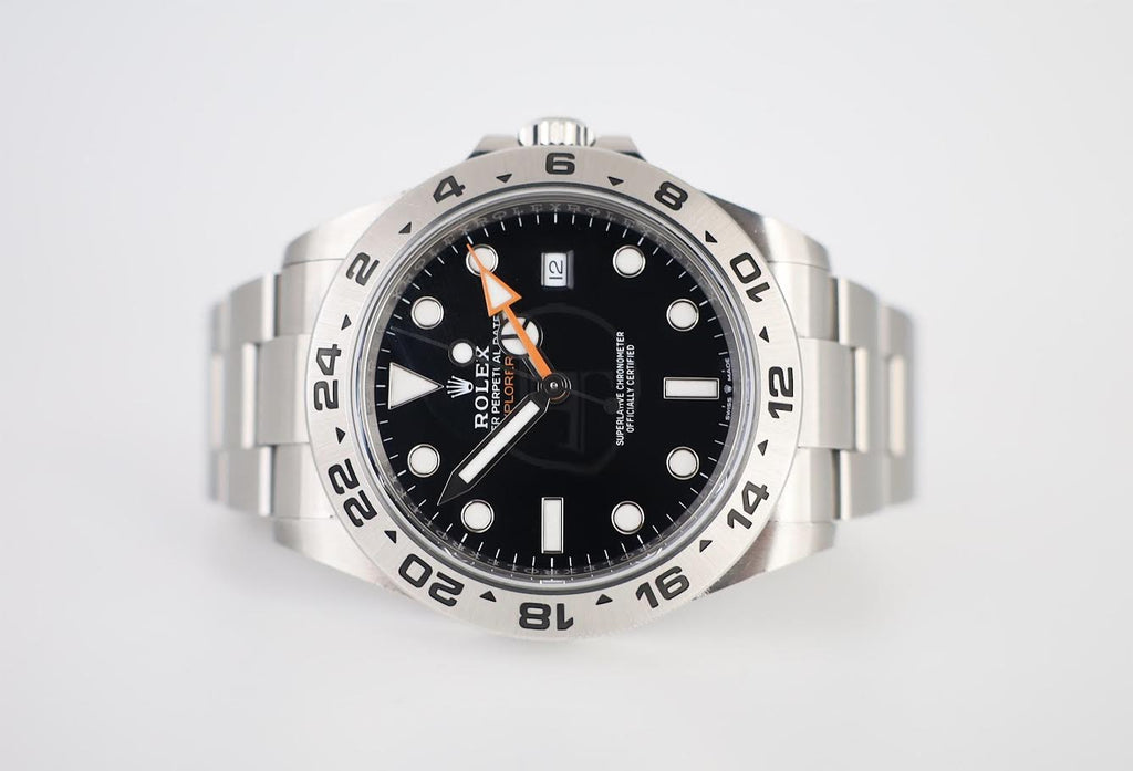 Rolex Oyster Perpetual Explorer II Watch - Oystersteel - Black Dial - Oyster Bracelet - 2021 Release - 226570 bk - Luxury Time NYC