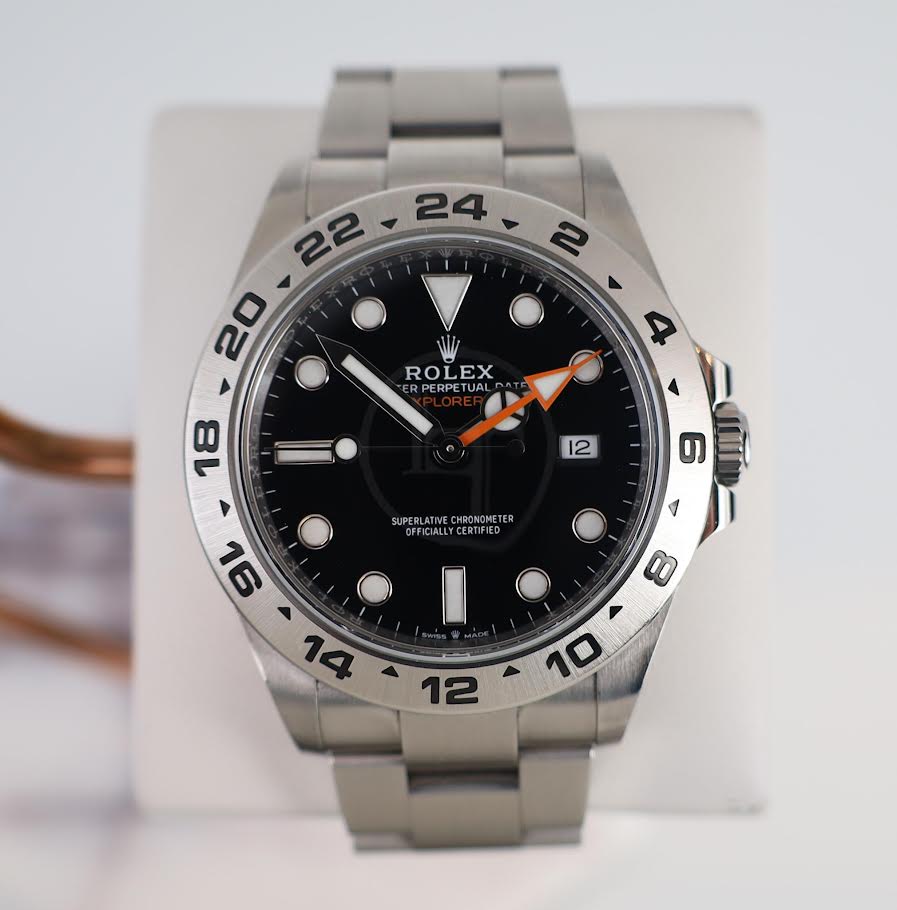 Rolex Oyster Perpetual Explorer II Watch - Oystersteel - Black Dial - Oyster Bracelet - 2021 Release - 226570 bk - Luxury Time NYC