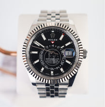 Load image into Gallery viewer, Rolex Oyster Perpetual White Rolesor Sky - Dweller Watch - Black Index Dial - Jubilee Bracelet - 326934 bkij - Luxury Time NYC