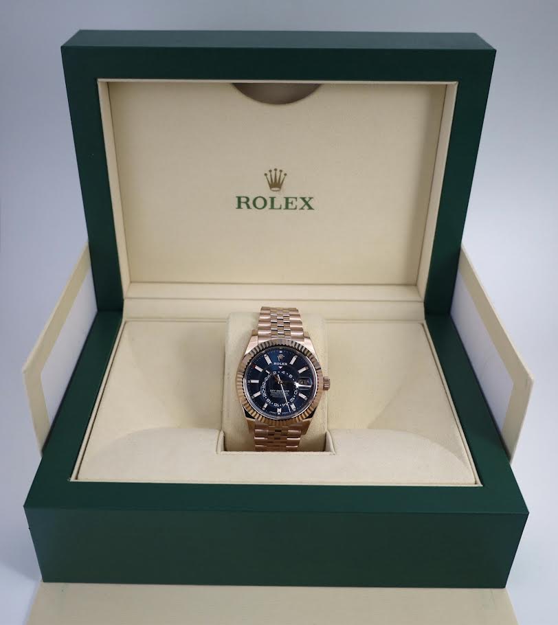 Rolex Sky - Dweller 42mm Blue - Green Dial Fluted Bezel Jubilee Bracelet - 336935 | 2024 Model - Luxury Time NYC