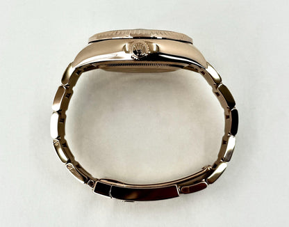 Rolex Sky-Dweller Rose Gold White Index Dial Fluted Bezel Oyster Bracelet 326935 - Luxury Time NYC