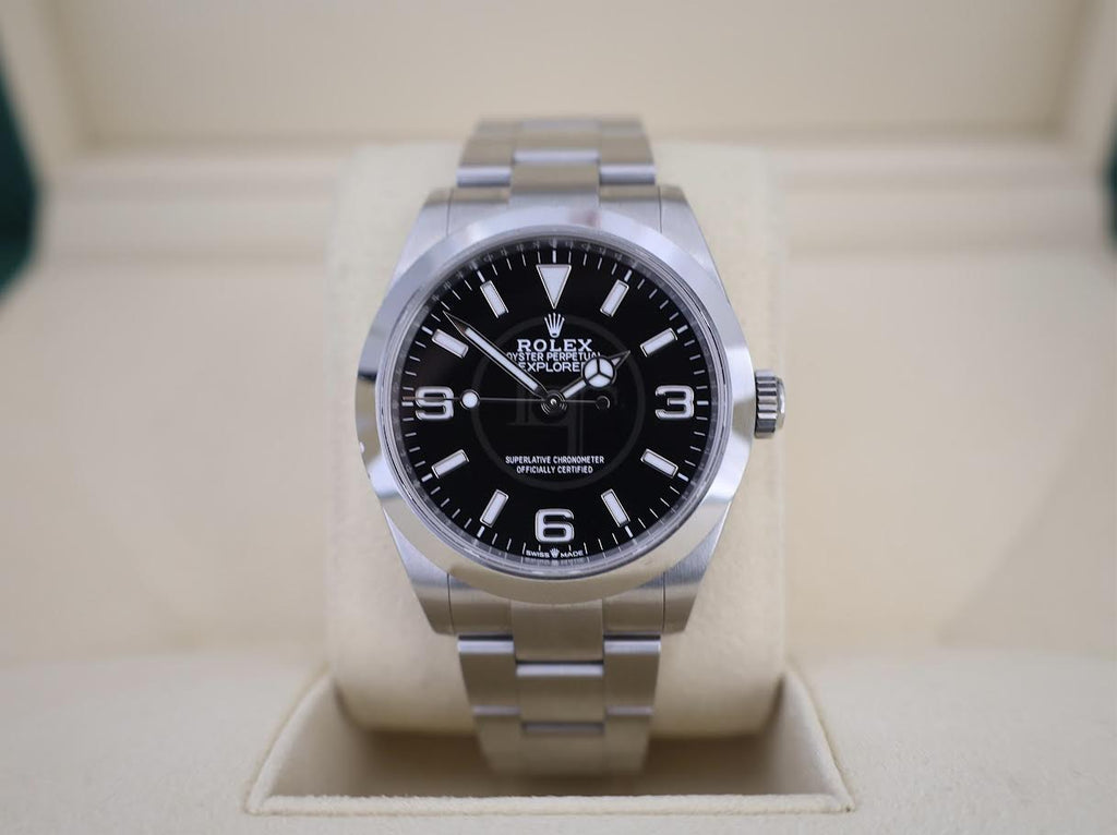 Rolex Stainless Steel Oyster Perpetual Explorer - Black Dial - Oyster Bracelet - 124270 - Luxury Time NYC