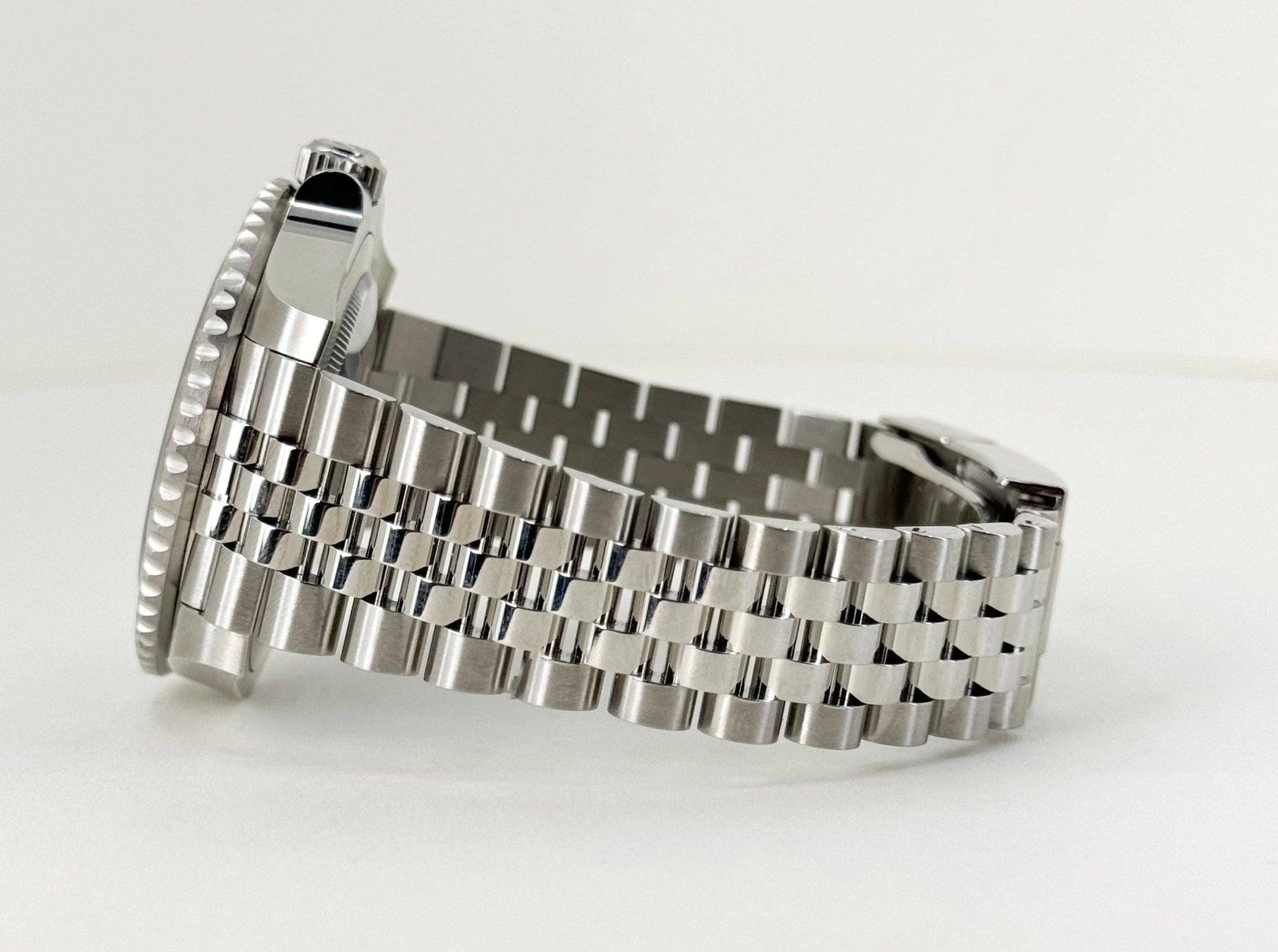 Rolex Steel GMT-Master II 40 Watch - "Sprite" - Black Dial - Jubilee Bracelet - 126720VTNR - Luxury Time NYC