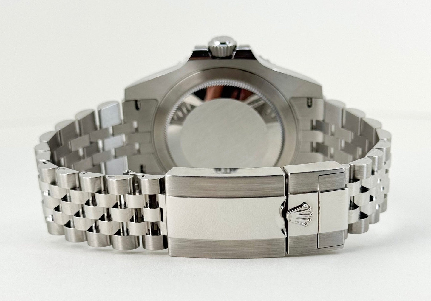 Rolex Steel GMT-Master II 40 Watch - "Sprite" - Black Dial - Jubilee Bracelet - 126720VTNR - Luxury Time NYC