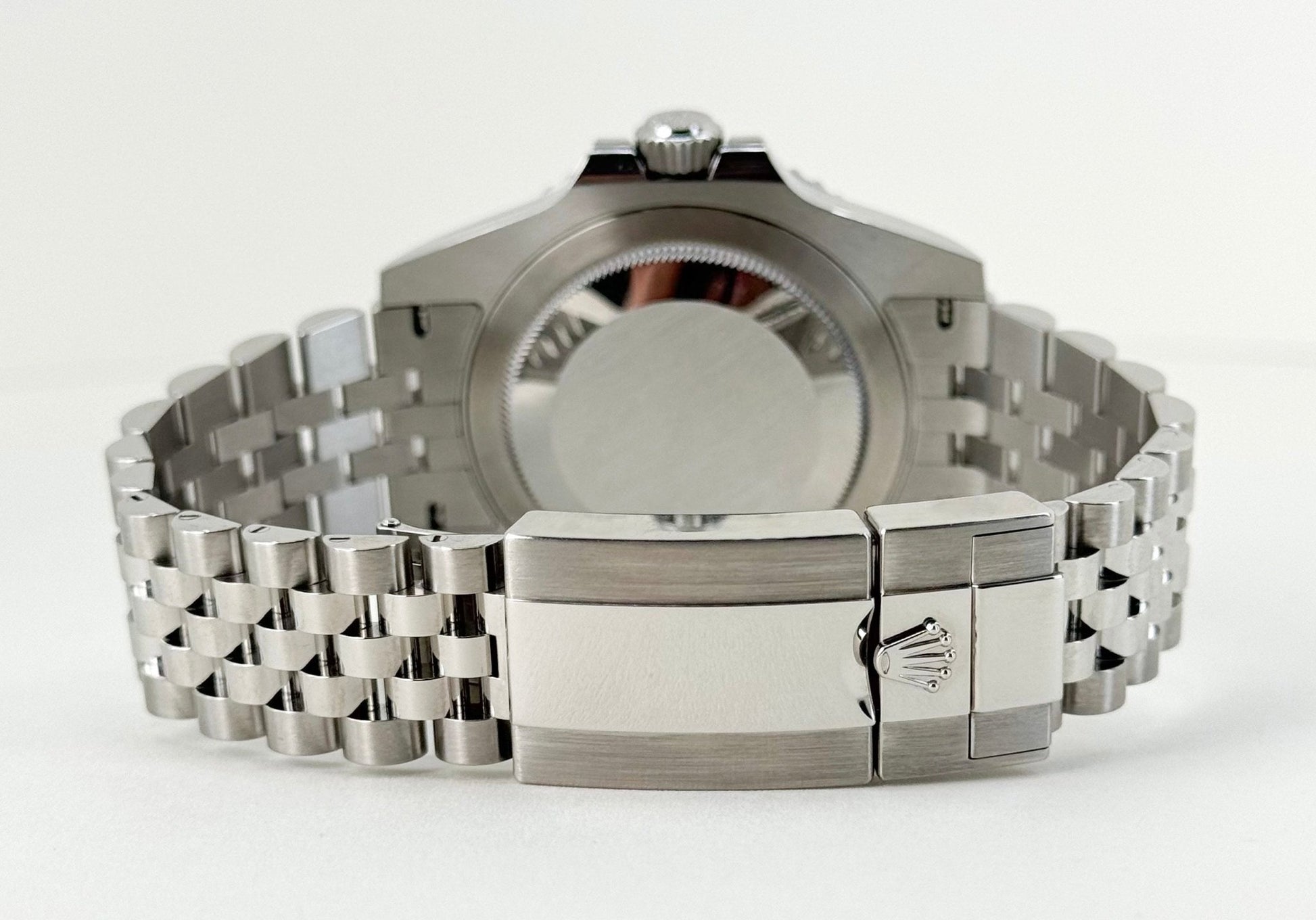 Rolex Steel GMT-Master II 40 Watch - "Sprite" - Black Dial - Jubilee Bracelet - 126720VTNR - Luxury Time NYC