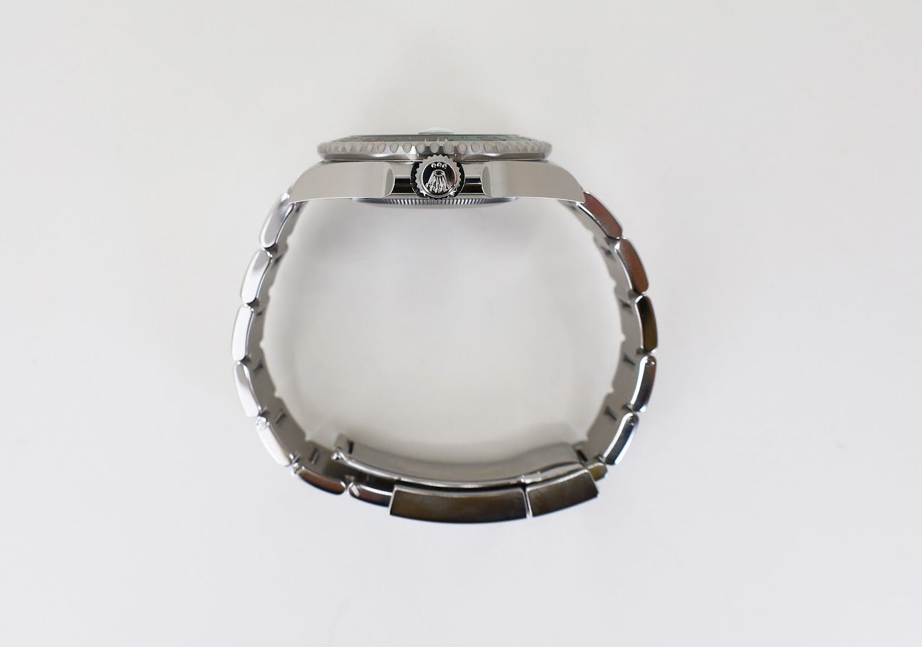 Rolex Steel GMT-Master II 40 Watch - "Sprite" - Black Dial - Oyster Bracelet - 126720VTNR - Luxury Time NYC