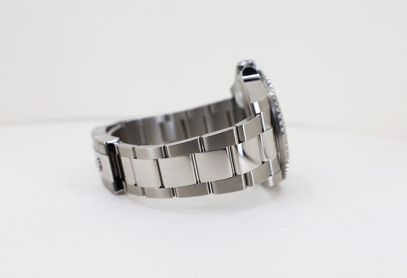 Rolex Steel GMT-Master II 40 Watch - "Sprite" - Black Dial - Oyster Bracelet - 126720VTNR - Luxury Time NYC