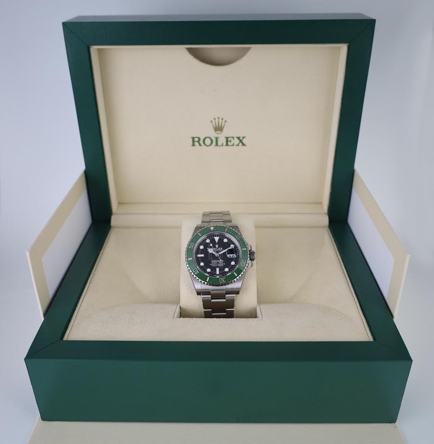 Rolex Steel Submariner Date Watch - The Starbucks - Green Bezel - Black Dial - 2020 Release - 126610LV - Luxury Time NYC