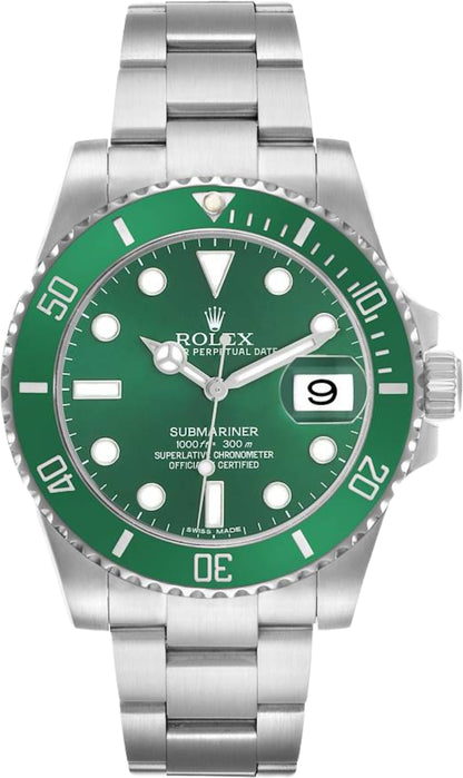 Rolex Submariner Date "Hulk" Stainless Steel Green Dial & Ceramic Bezel Oyster Bracelet 116610LV