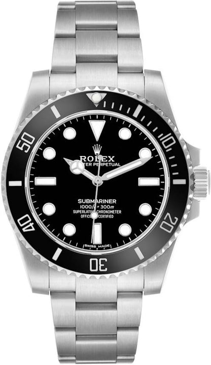 Rolex Submariner No Date Stainless Steel Black Dial & Ceramic Bezel Oyster Bracelet 114060
