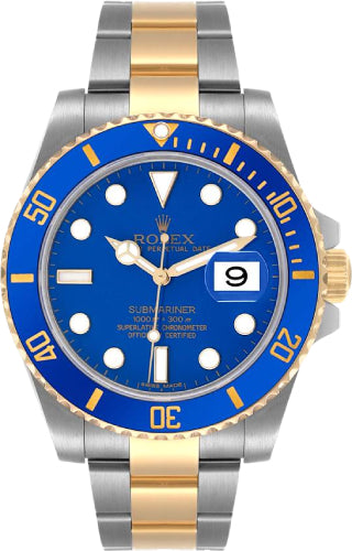 Rolex Submariner Date Yellow Gold/Steel Blue Dial & Ceramic Bezel Oyster Bracelet 116613LB