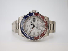 Load image into Gallery viewer, Rolex White Gold GMT - Master II 40 Watch - Blue and Red Pepsi Bezel - Meteorite Dial - Oyster Bracelet - 126719BLRO mt - Luxury Time NYC