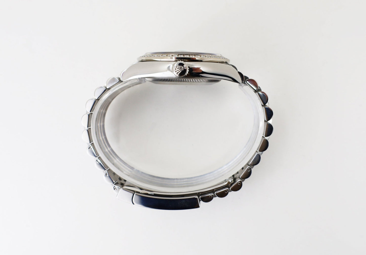 Rolex White Rolesor Datejust 36 Watch - Diamond Bezel - Olive Green Palm Motif Index 6 Dial - Jubilee Bracelet - 126284rbr ogpmij - Luxury Time NYC