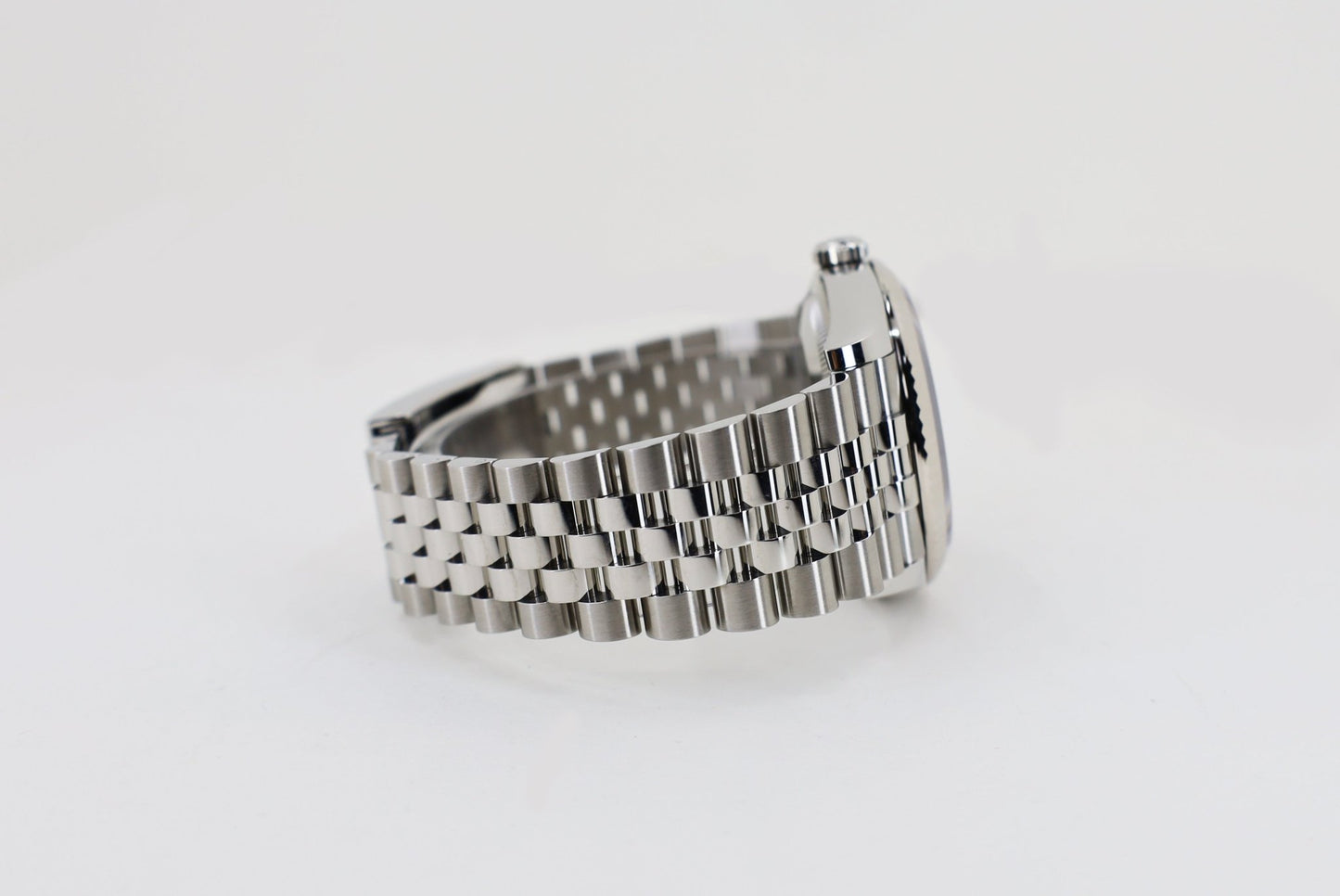 Rolex White Rolesor Datejust 36 Watch - Fluted Bezel - Olive Green Palm Motif Diamond 6 Dial - Jubilee Bracelet - 126234 ogpmdj - Luxury Time NYC