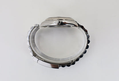 Rolex White Rolesor Datejust 36 Watch - Fluted Bezel - Olive Green Palm Motif Diamond 6 Dial - Jubilee Bracelet - 126234 ogpmdj - Luxury Time NYC