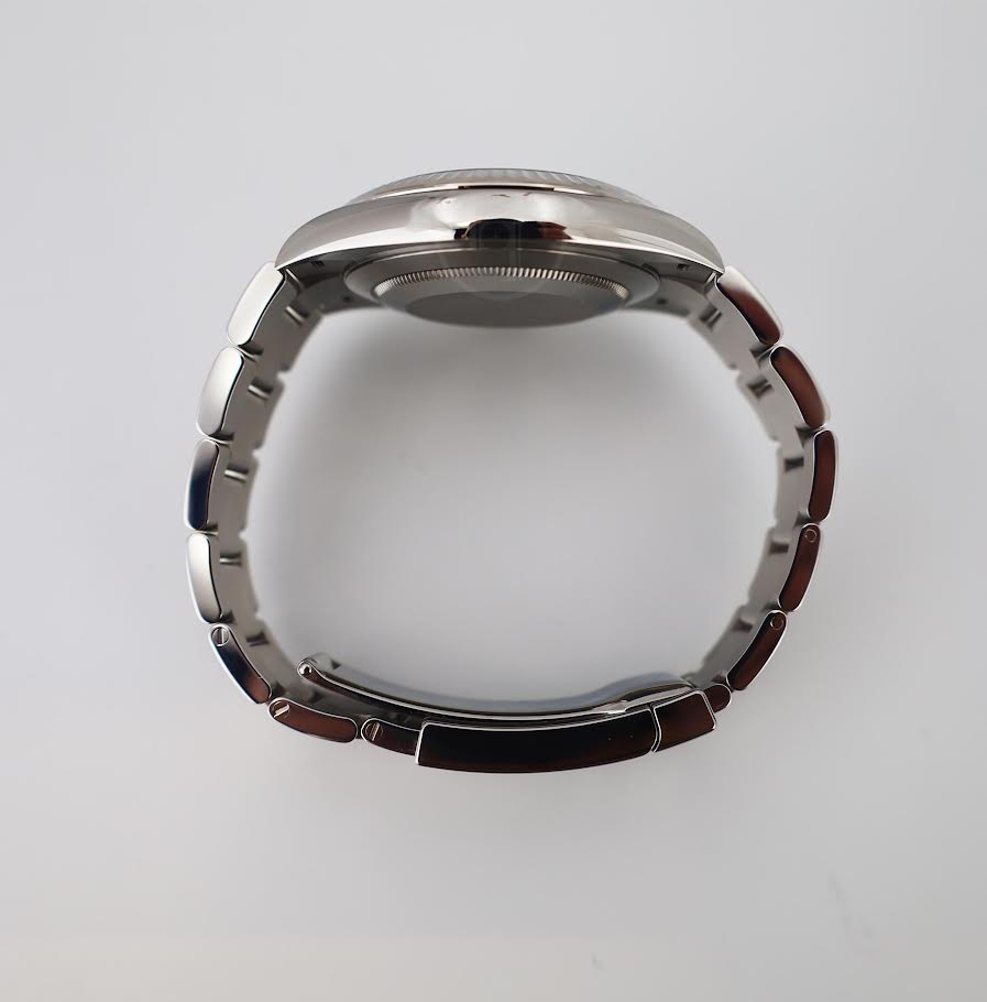 Rolex White Rolesor Datejust 41 Watch - Fluted Bezel - Mint Green Index Dial - Oyster Bracelet - 126334 - Luxury Time NYC