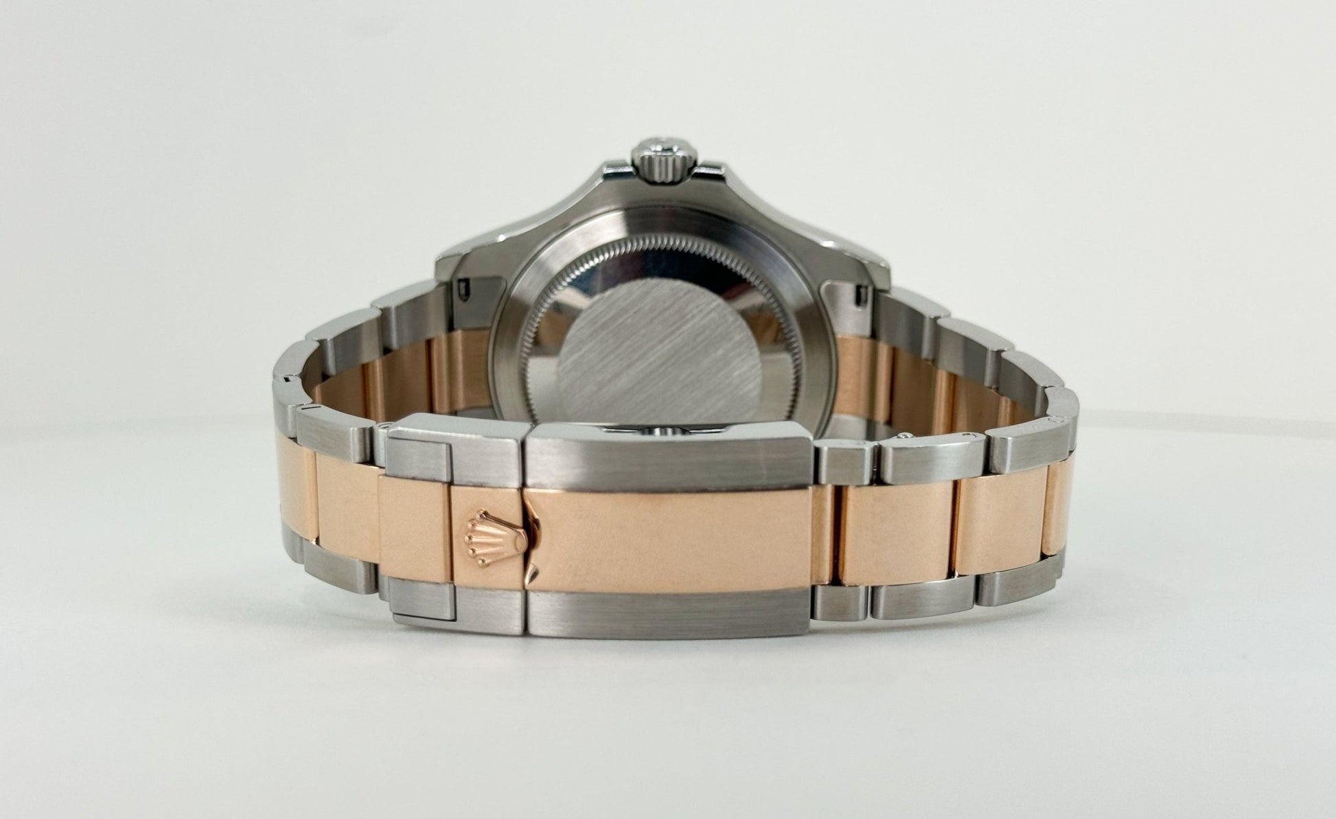 Rolex Yacht-Master 40 Everose Rose Gold/Steel Chocolate Brown Dial Gold Bezel Oyster Bracelet 116621 - Luxury Time NYC