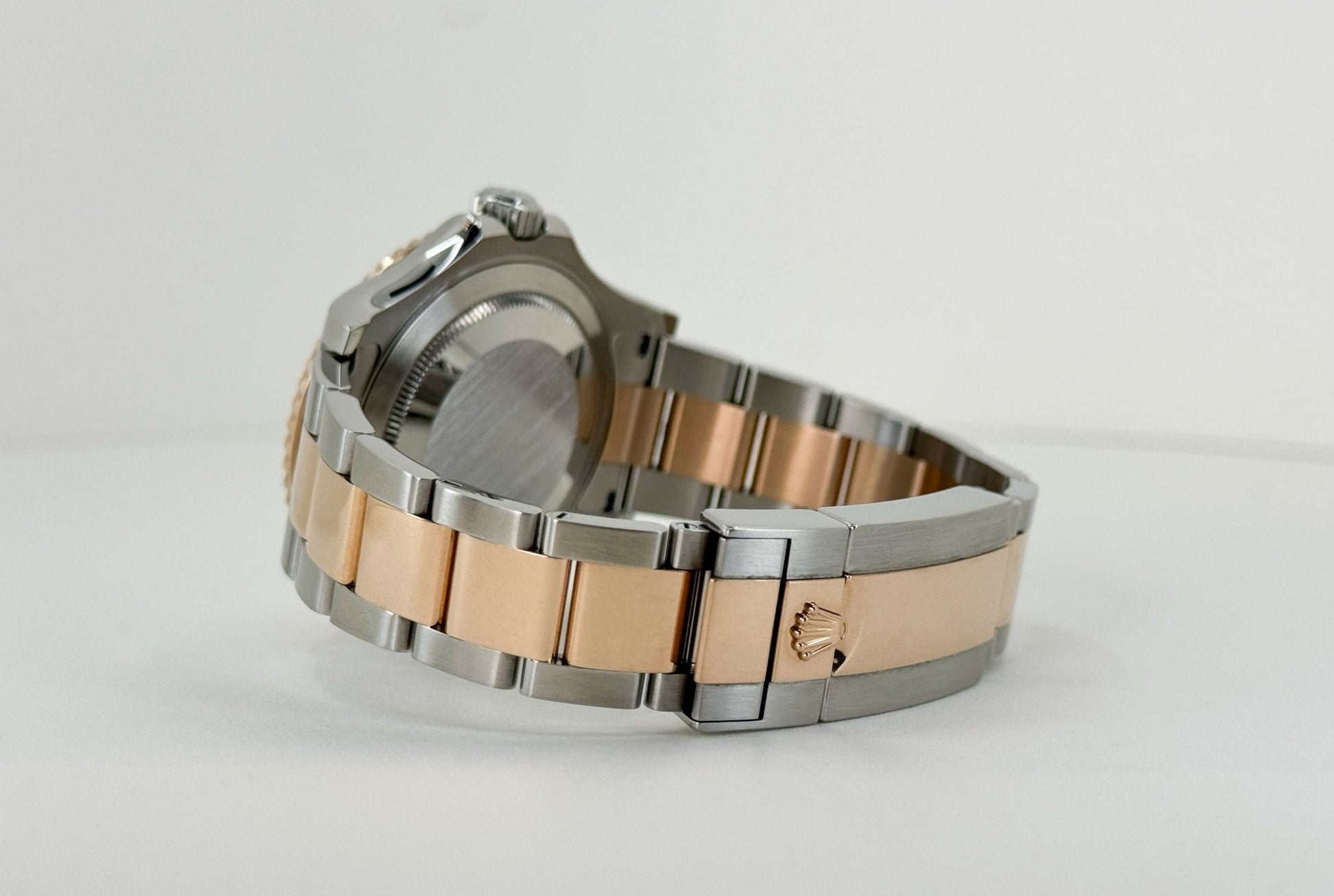 Rolex Yacht-Master 40 Everose Rose Gold/Steel Chocolate Brown Dial Gold Bezel Oyster Bracelet 116621 - Luxury Time NYC