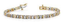 Load image into Gallery viewer, Round And Baguette Diamond Bracelet with 4.00 ct.(finished) 3x1.5mm, 3mm - Luxury Time NYC