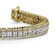 Load image into Gallery viewer, Round And Princess Diamond Bracelet with 10.58 ct.(finished) 1.6mm, 2.8mm - Luxury Time NYC