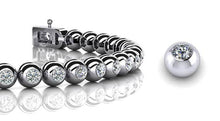 Load image into Gallery viewer, Round Bezel Set Diamond Tennis Bracelet with 1.04 ct.(finished) 1.7mm - Luxury Time NYC