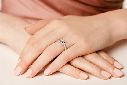 Round Brilliant Cut Lab - Grown Diamond Solitaire Ring with 0.75 ct.(finished) 5.7mm - Luxury Time NYC
