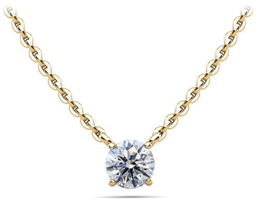 Round Brilliant Diamond Solitaire Diamond Pendant with 1.50 ct.(finished) 7.4mm - Luxury Time NYC