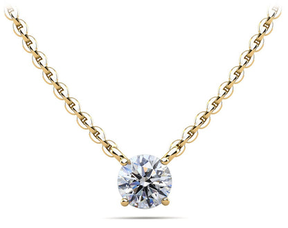 Round Brilliant Diamond Solitaire Lab - Grown Diamond Pendant with 2.00 ct.(finished) 8.2mm - Luxury Time NYC