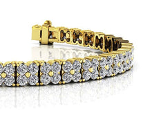 Load image into Gallery viewer, Round Diamond Blossom Tennis Diamond Bracelet with 2.58 ct.(finished) 1.5mm - Luxury Time NYC