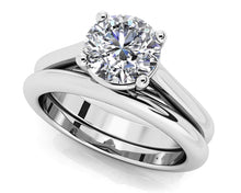 Load image into Gallery viewer, Round Diamond Cathedral Bridal Set Diamond with 0.75 ct.(finished) 5.7mm - Luxury Time NYC