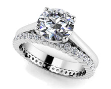 Load image into Gallery viewer, Round Diamond Cathedral Solitaire Eternity Set Diamond with 1.77 ct. (1.25 ct. center diamond) - Luxury Time NYC