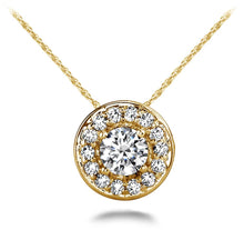 Load image into Gallery viewer, Round Diamond Centered Diamond Pendant with 0.24 ct.(finished) 1mm, 3.5mm - Luxury Time NYC