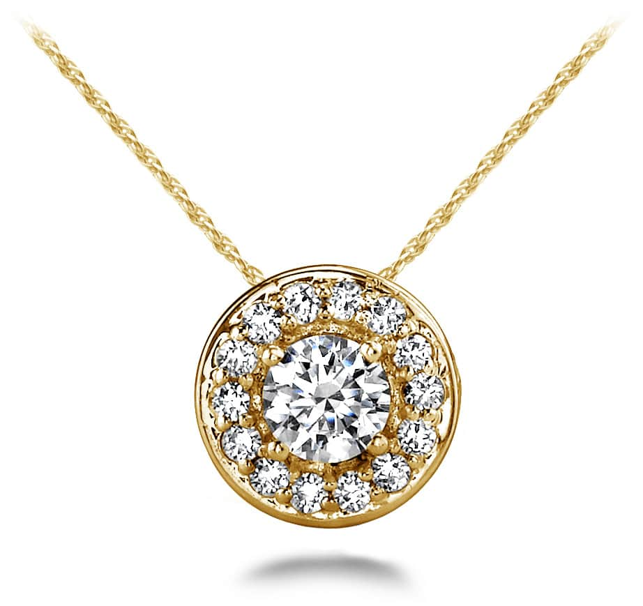 Round Diamond Centered Lab - Grown Diamond Pendant with 0.24 ct.(finished) 1mm, 3.5mm - Luxury Time NYC