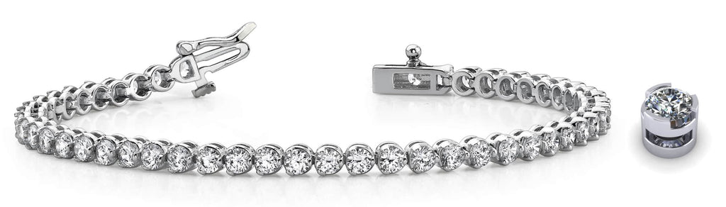 Round Prong Set Lab - Grown Diamond Tennis Bracelet with 4.02 ct.(finished) 2.7mm - Luxury Time NYC