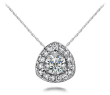 Load image into Gallery viewer, Rounded Triangle Diamond Pendant with 0.24 ct.(finished) 1mm, 3.5mm - Luxury Time NYC