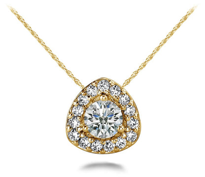 Rounded Triangle Diamond Pendant with 0.24 ct.(finished) 1mm, 3.5mm - Luxury Time NYC