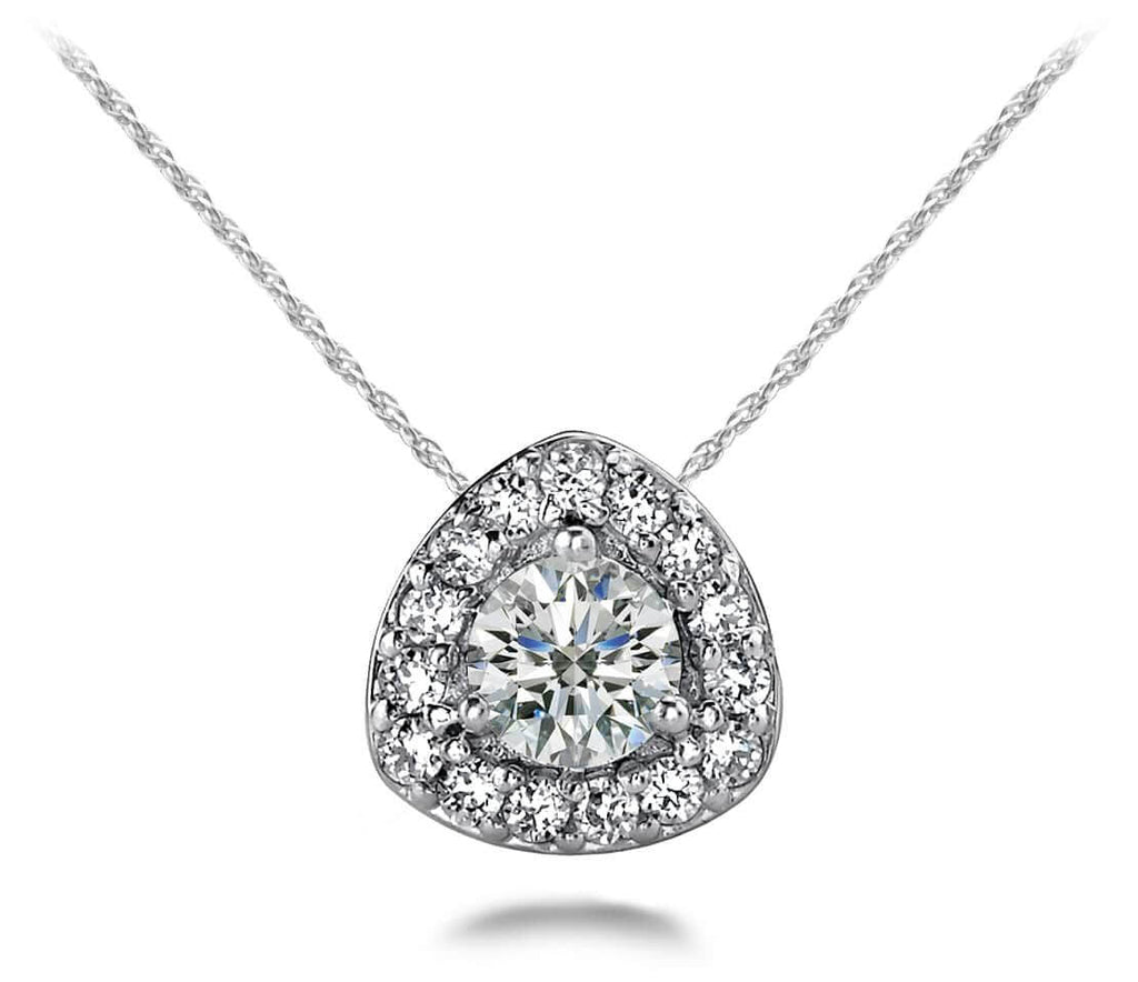 Rounded Triangle Diamond Pendant with 0.43 ct.(finished) 1.2mm, 4.3mm - Luxury Time NYC