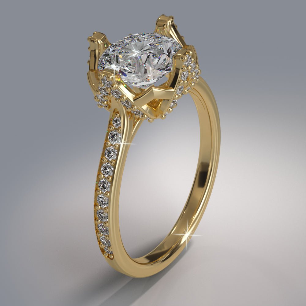 Royal Crown Diamond Ring Diamond with 1.37 ct. (1.00 ct. center diamond) - Luxury Time NYC