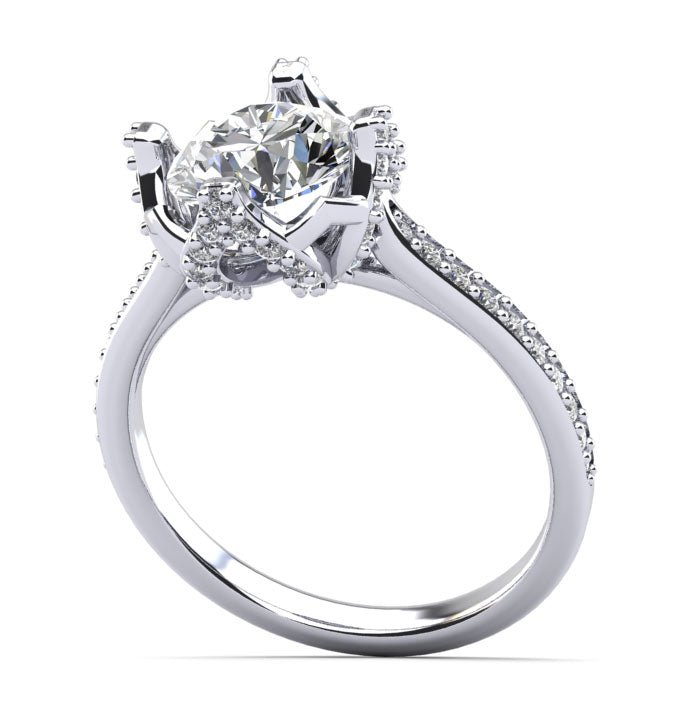 Royal Crown Diamond Ring Diamond with 1.37 ct. (1.00 ct. center diamond) - Luxury Time NYC