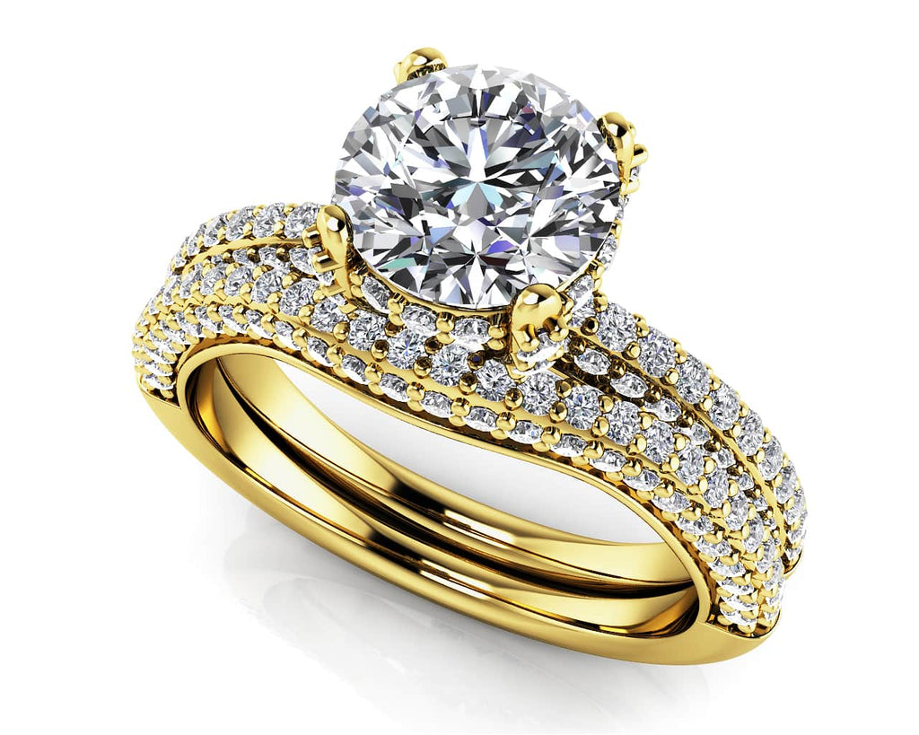 Royal Delight Bridal Set Rings Diamond with 1.87 ct. (1.00 ct. center diamond) - Luxury Time NYC