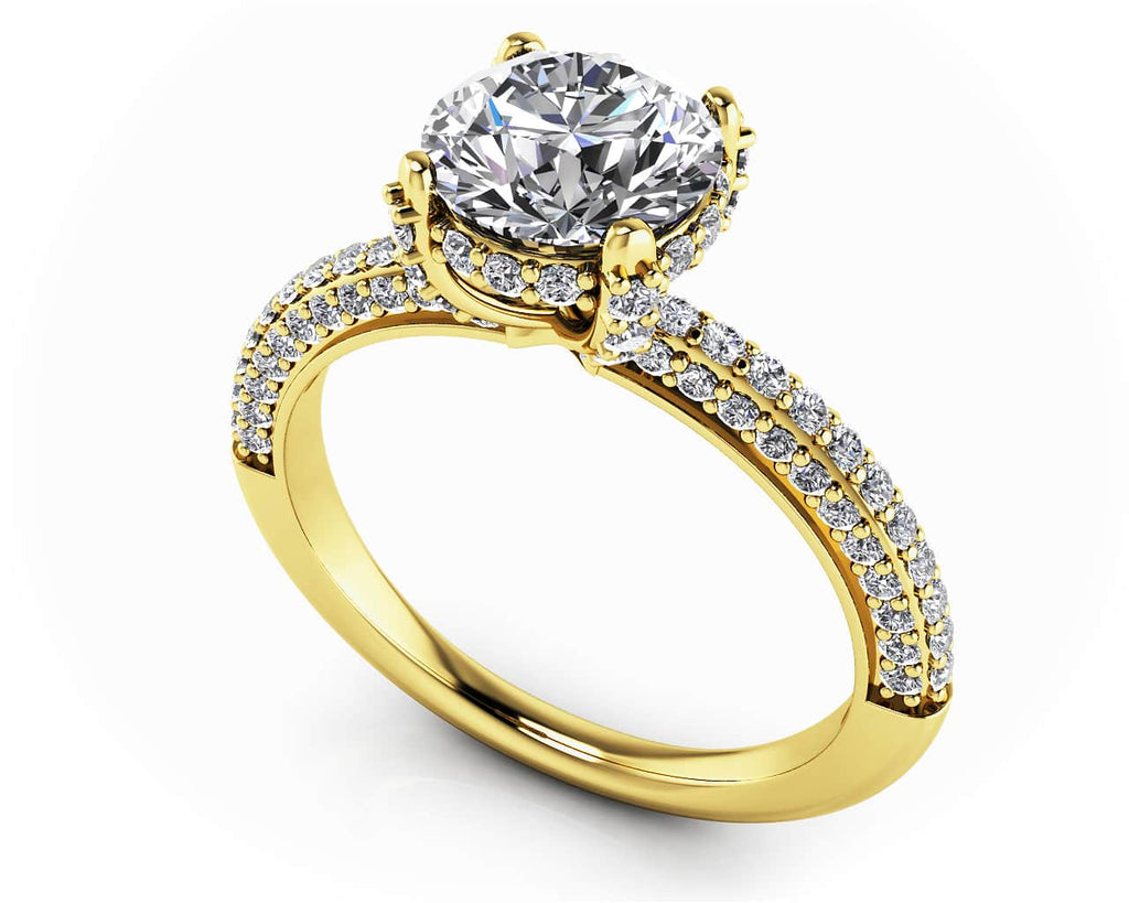 Royal Delight Diamond Engagement Ring with 0.93 ct. (0.50 ct. center diamond) - Luxury Time NYC