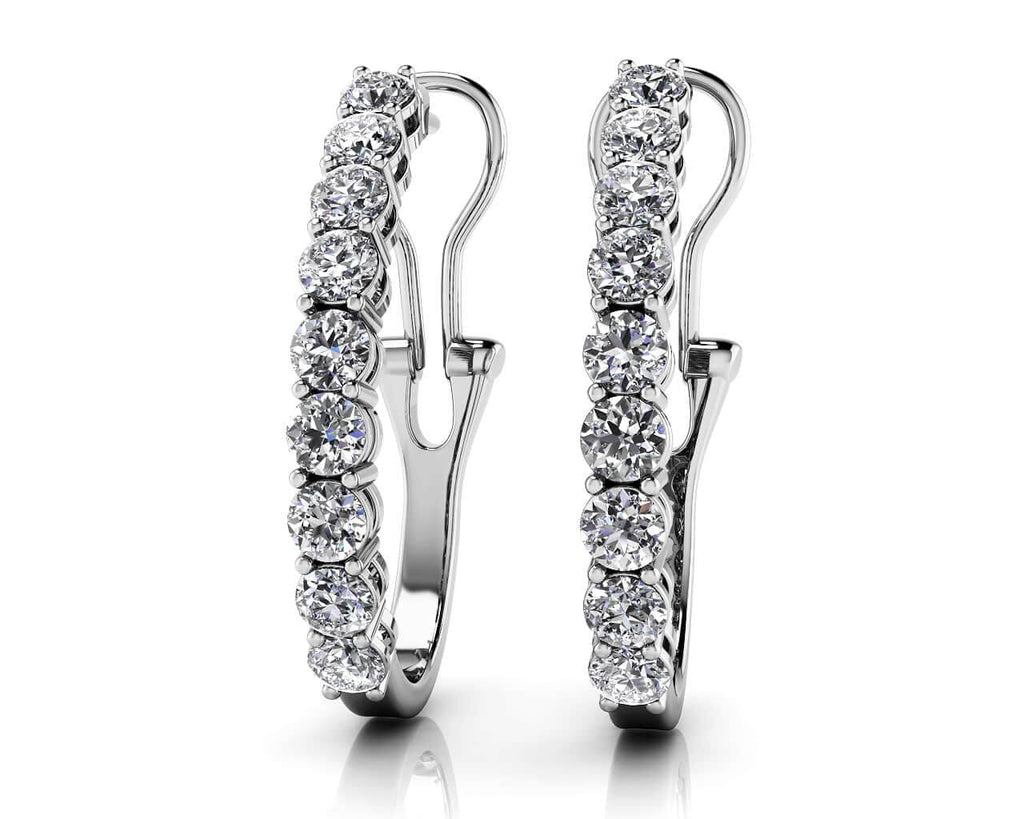 Scoop Diamond Earrings Diamond with 0.48 ct.(finished) 1.9mm - Luxury Time NYC