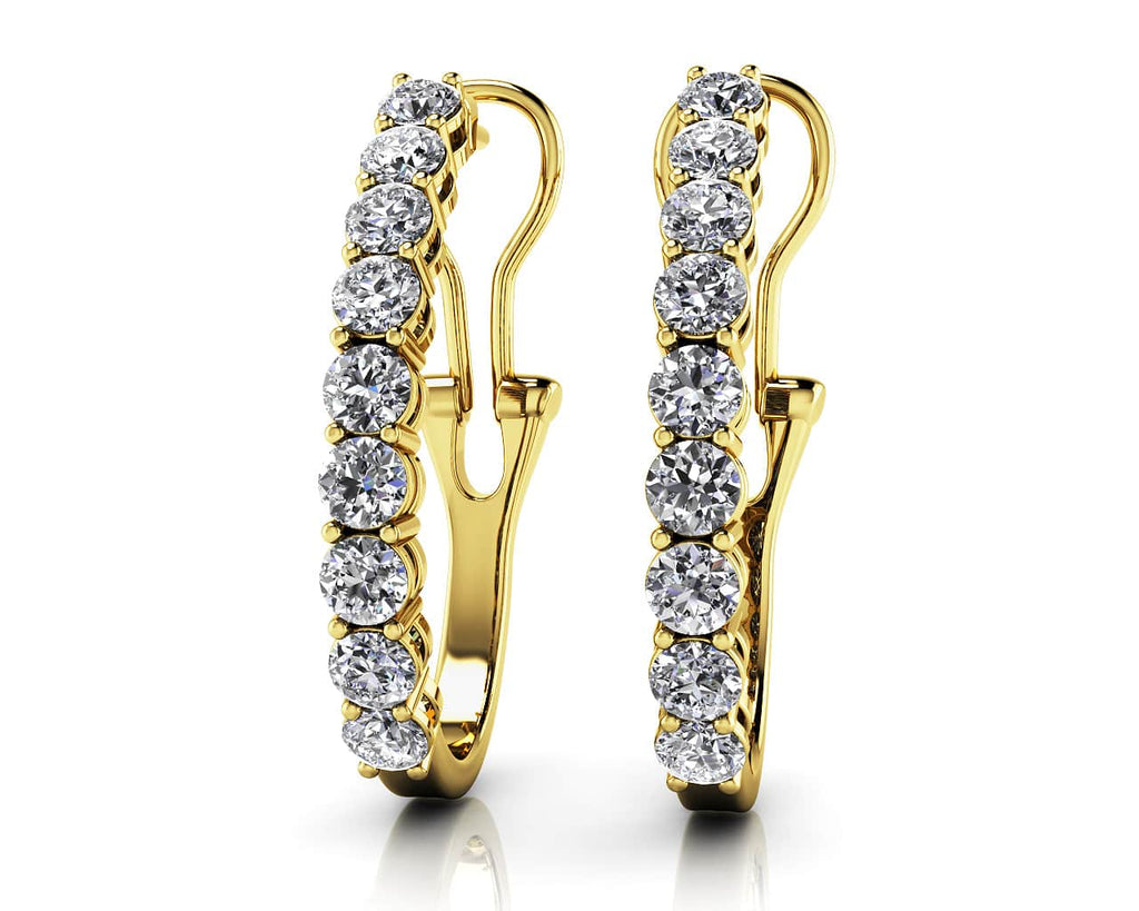 Scoop Diamond Earrings Diamond with 0.48 ct.(finished) 1.9mm - Luxury Time NYC