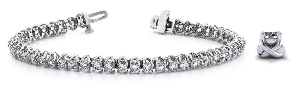 Scoop Link Diamond Strand Diamond Tennis Bracelet with 2.07 ct.(finished) 2mm - Luxury Time NYC