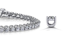 Load image into Gallery viewer, Scoop Link Diamond Tennis Bracelet with 10.08 ct.(finished) 4.3mm - Luxury Time NYC