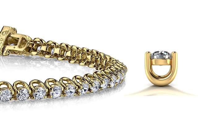 Scoop Link Diamond Tennis Bracelet with 2.03 ct.(finished) 2.1mm - Luxury Time NYC