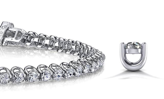 Scoop Link Diamond Tennis Bracelet with 5.06 ct.(finished) 3mm - Luxury Time NYC