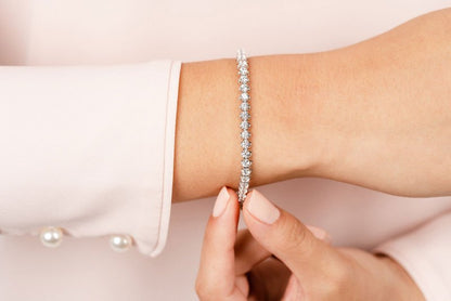 Scoop Link Lab - Grown Diamond Tennis Bracelet with 3.98 ct.(finished) 2.7mm - Luxury Time NYC