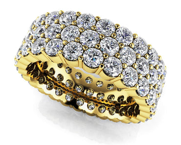 Sensational 3 Row Eternity Lab - Grown Diamond Ring with 4.68 ct.(finished) 2.5mm - Luxury Time NYC