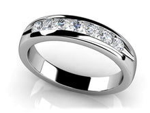 Load image into Gallery viewer, Seven Diamonds Channel Wedding Band Diamond with 0.28 ct.(finished) 2.2mm - Luxury Time NYC